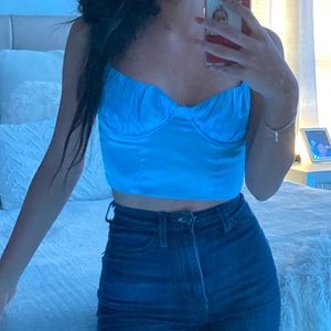 Satin Crop Top